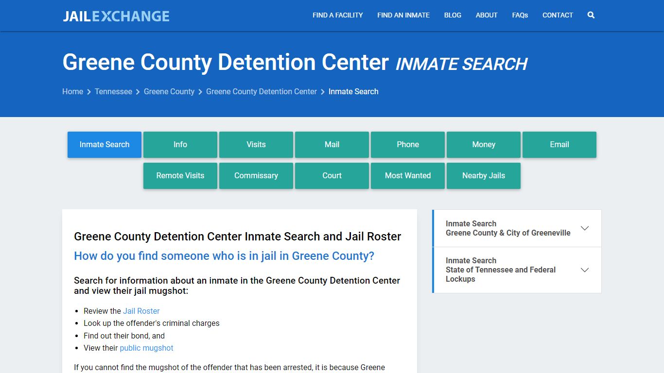 Greene County Detention Center Inmate Search - Jail Exchange